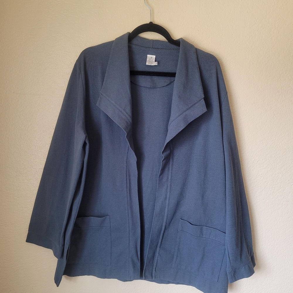 Peruvian Connection Open Front Pima Cotto Cardigan Size XL